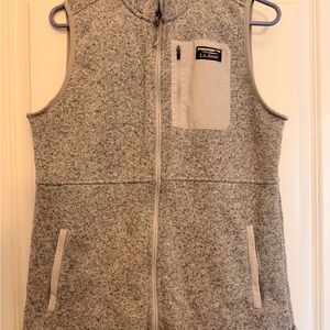L.L. Bean Heathered Gray Fleece Jacket